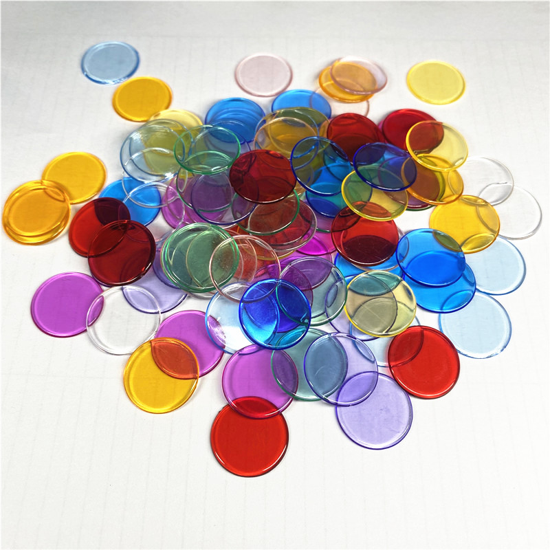 Board Game The Sims - 100pcs 19mm Transparent Chips Plastic Counting