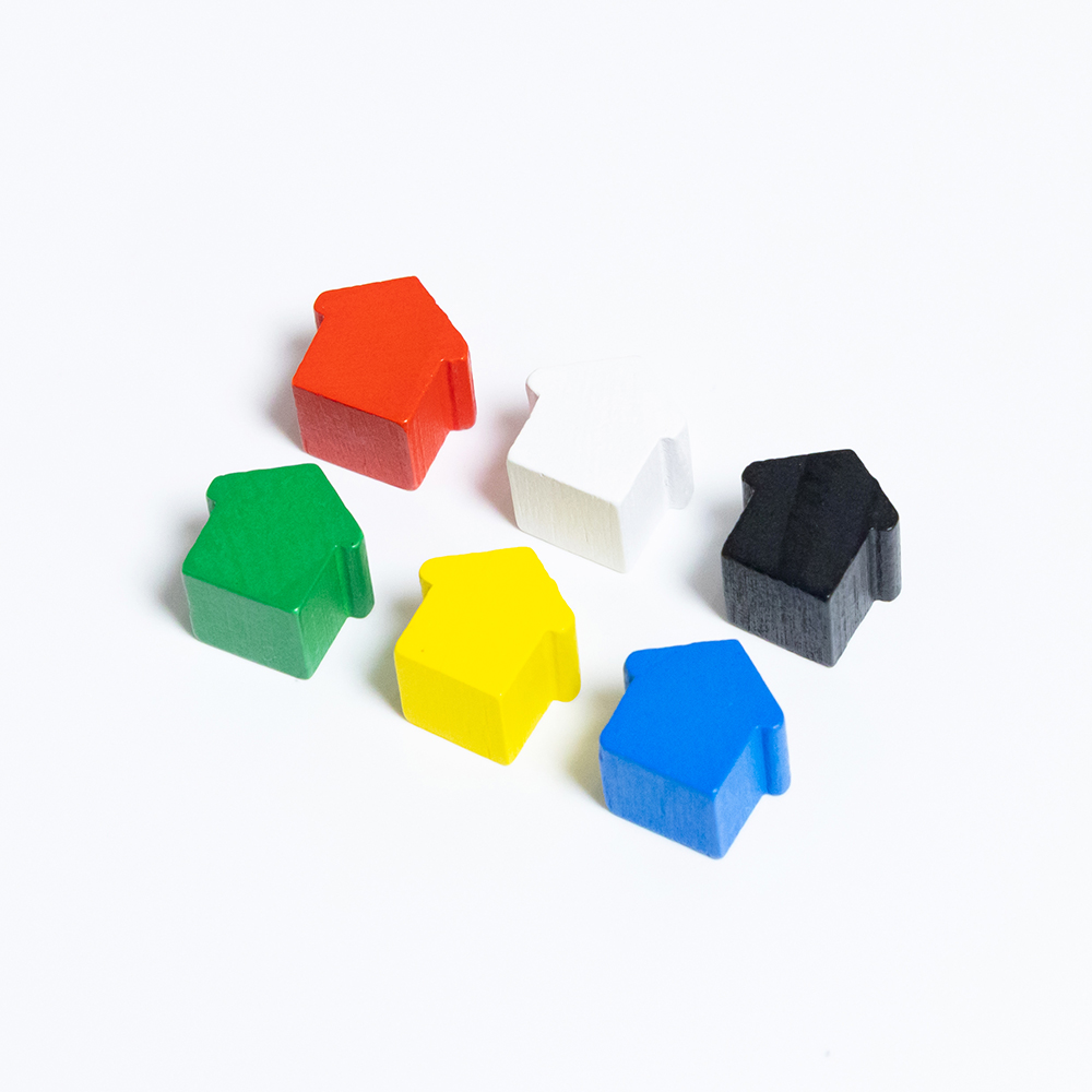 Board Game The Sims - 100Pcs Little House Meeples, 15mm Wooden