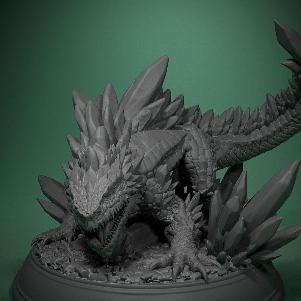 Board Game Print - Crystal Lizard Board Game Chess Piece