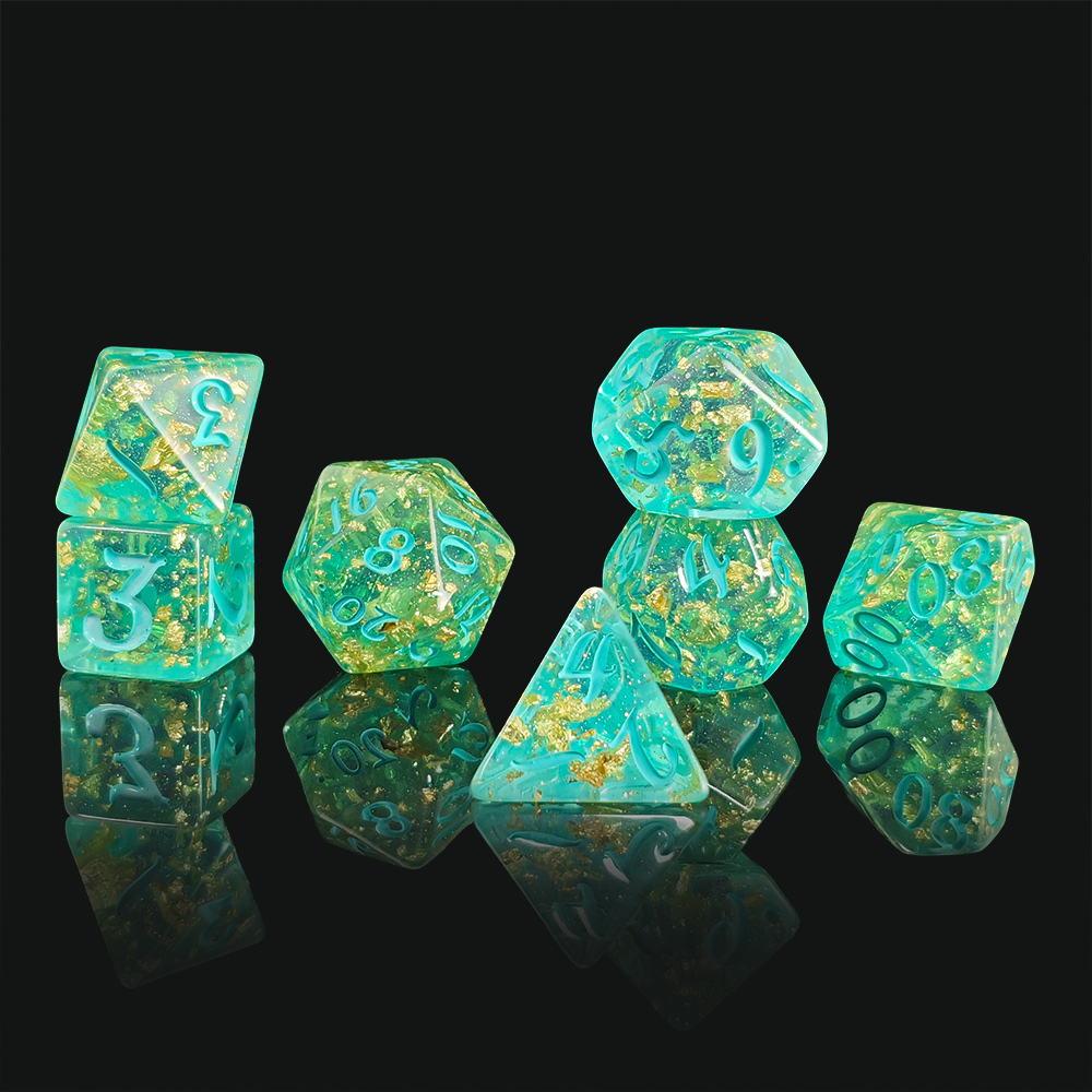 Board Game Electronic Table - 7Pcs/set Glitter Dice Set DnD RPG