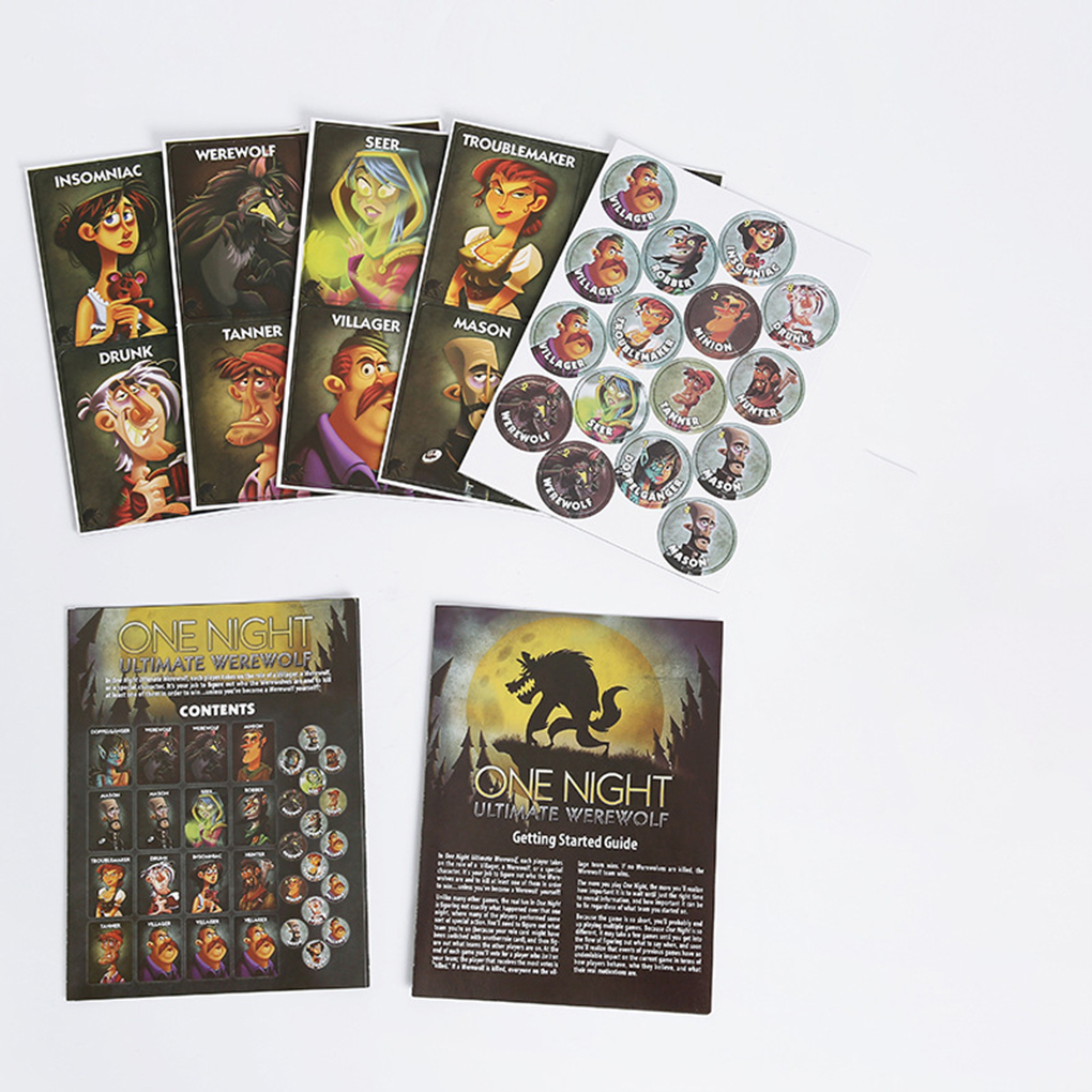 Board Game Villainous - One Night Ultimate Werewolf Cards Collection
