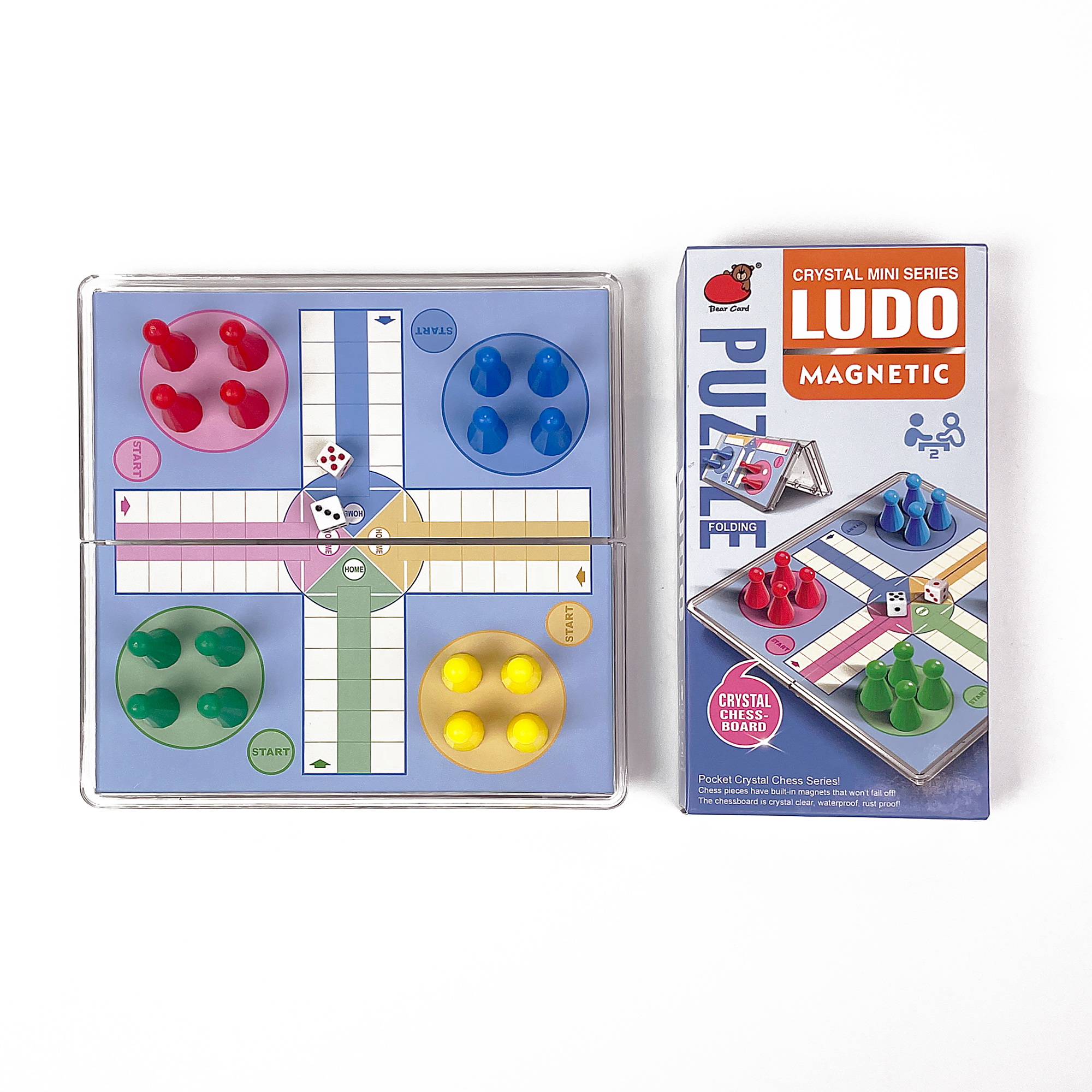 Board Game Electronic Table - Foldable Magnetic Crystal Dice Board Game