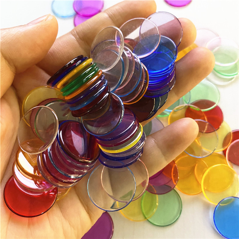 100pcs 19mm Transparent Chips  - Board Game The Sims ulasan dan harga