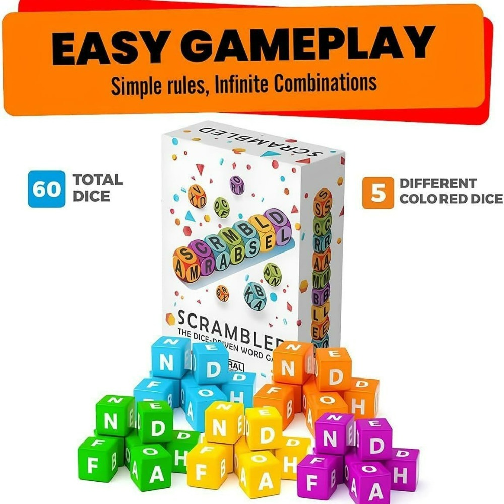 Scrambled Dice Word Game for 2 - Board Game Dnd ulasan dan harga