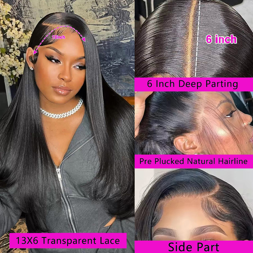 13x6 Straight Human Hair Wigs  - Board Game Queen ulasan dan harga