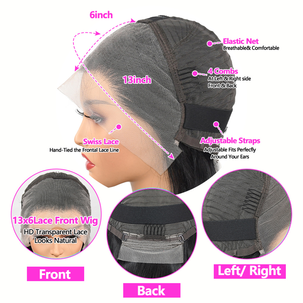 13x6 Straight Human Hair Wigs  - Board Game Queen ulasan dan harga
