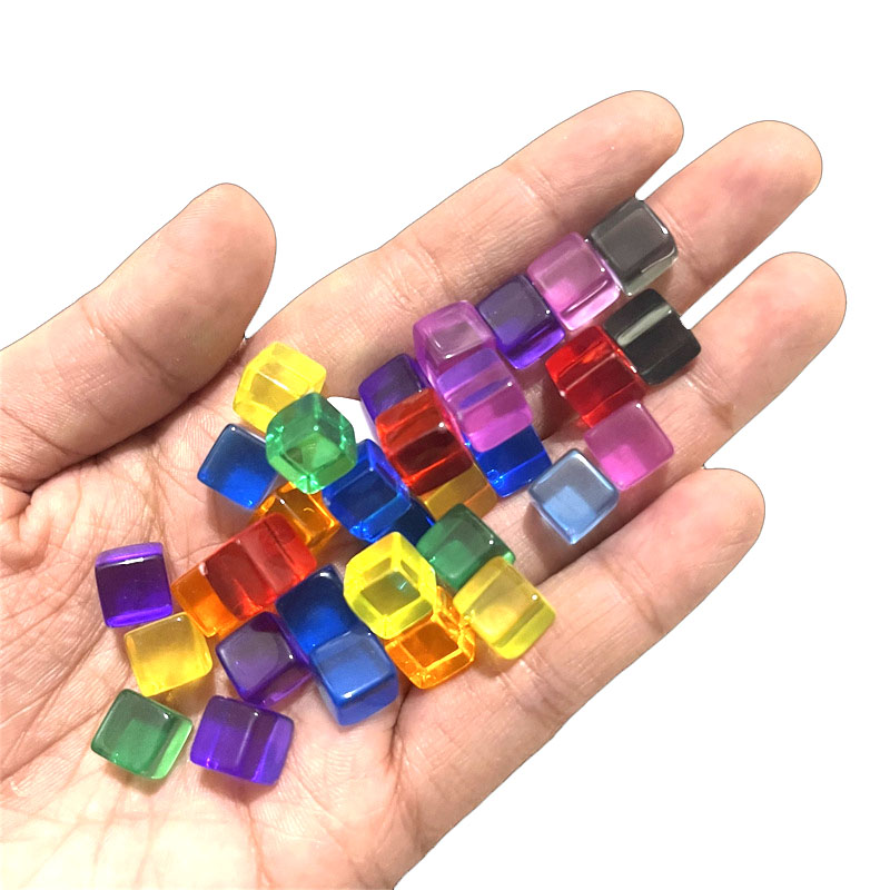 100pcs/set 8mm Clear Cube Dice - Board Game The Sims ulasan dan harga
