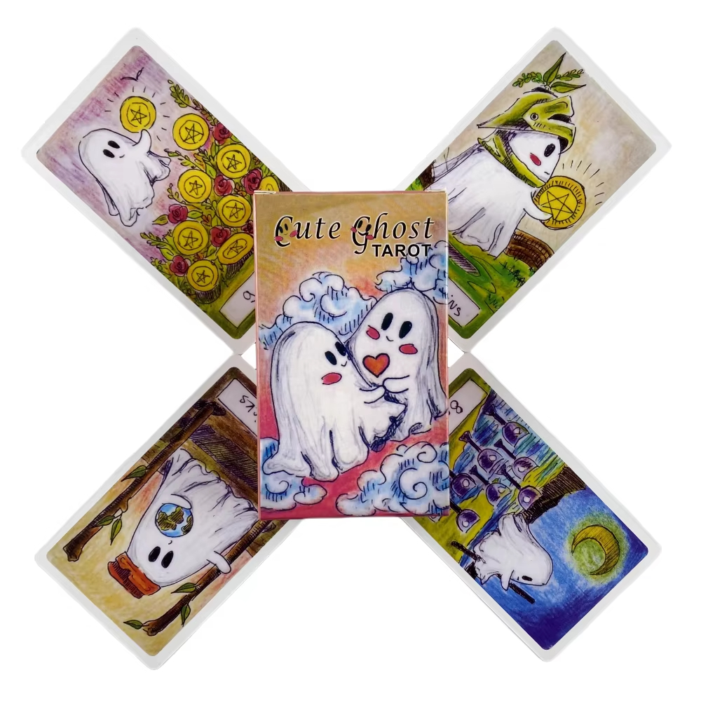 Cute Ghost Tarot Deck Toy Set  - Board Game Of Life ulasan dan harga