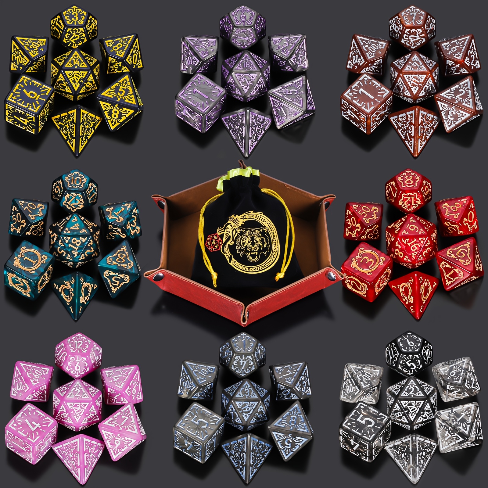 DND 6/8/12 dice sets Double-Co - Board Game Dnd ulasan dan harga
