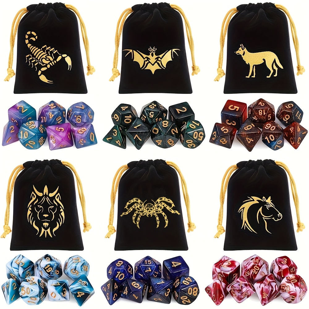 DND 6/8/12 dice sets Double-Co - Board Game Dnd ulasan dan harga