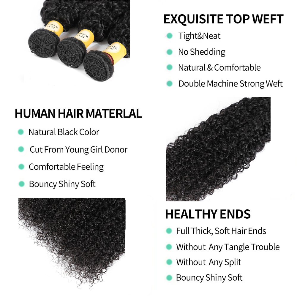 12A Kinky Curly Hair Bundles 1 - Board Game Queen ulasan dan harga