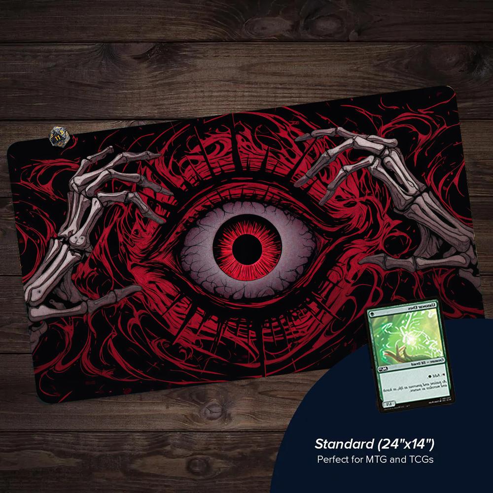 Terrifying red eye MTG Playmat - Board Game Electronic Table ulasan dan harga