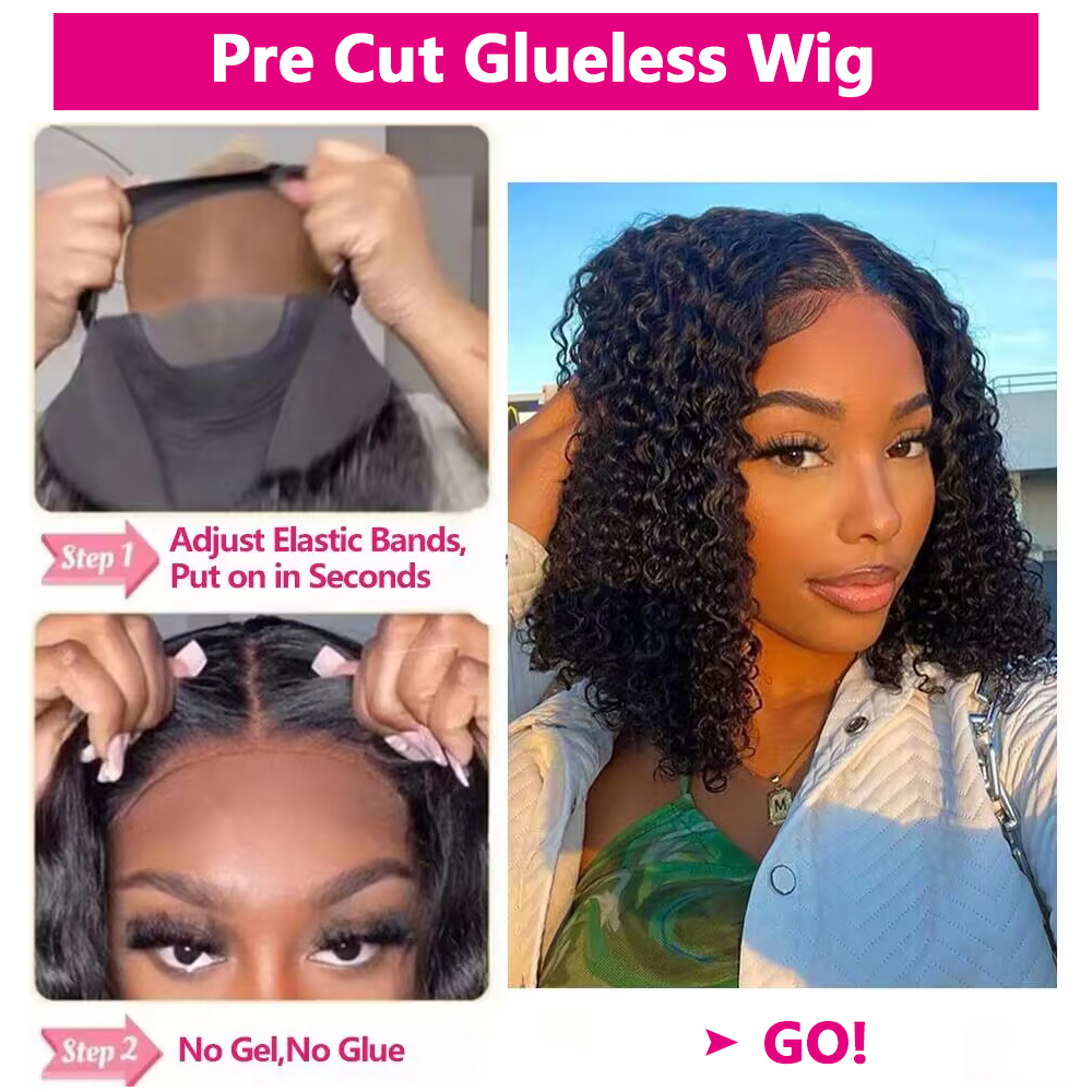 4x4 Glueless Wig BoB Human Hai - Board Game Queen ulasan dan harga