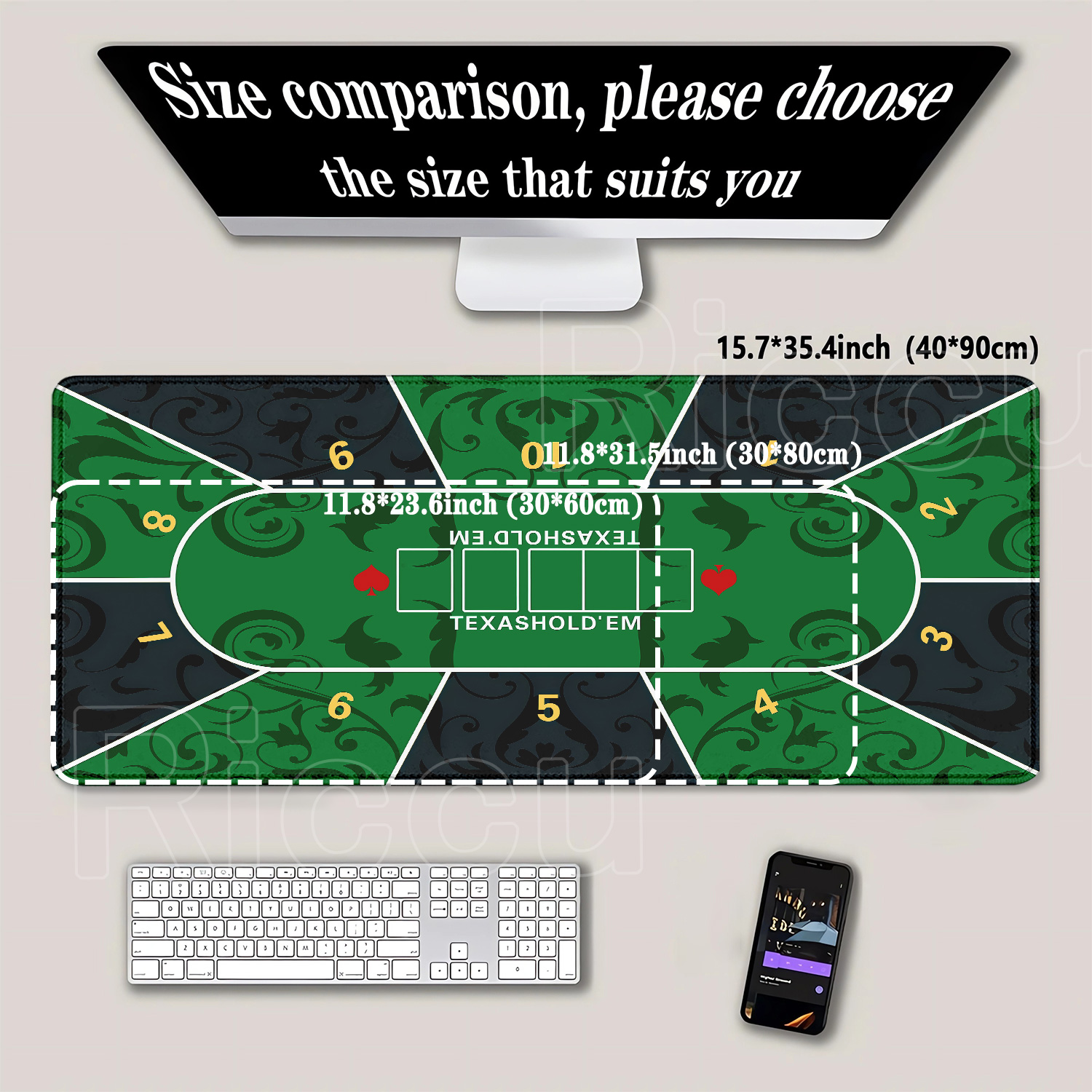 Mousepad Texas Hold’em poker R - Board Game Print ulasan dan harga
