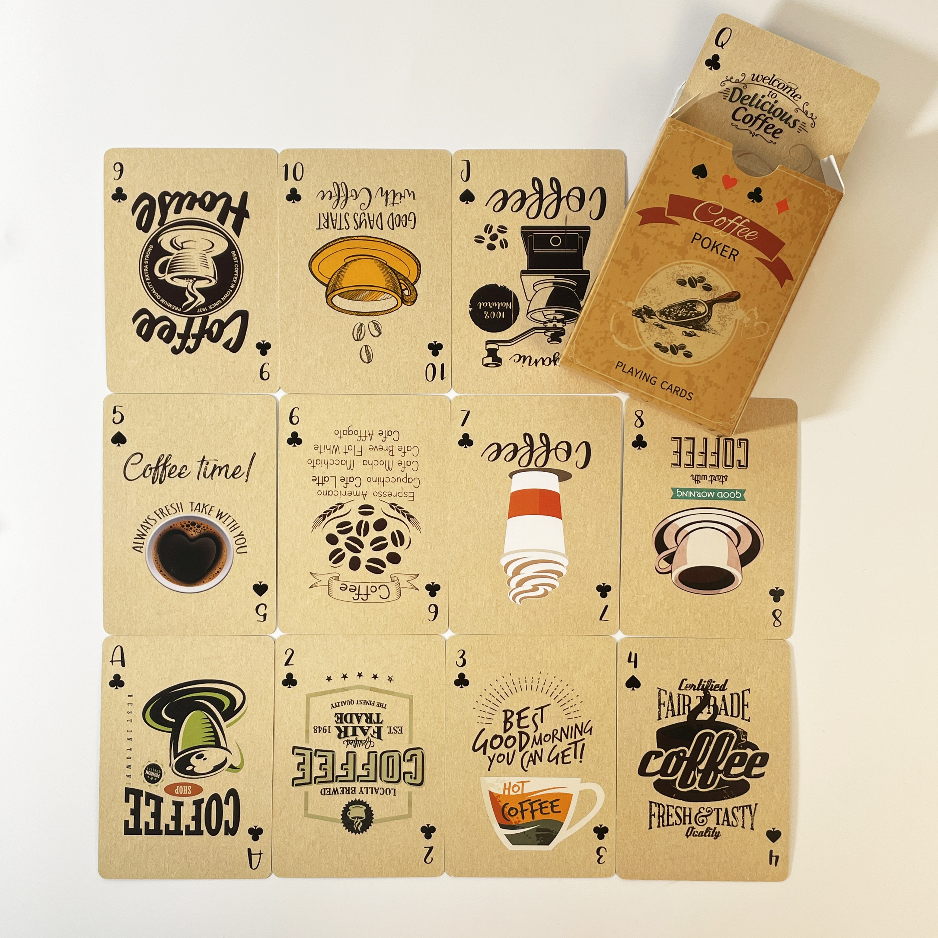 1Set Vintage Coffee bean Playi - Board Game Print ulasan dan harga
